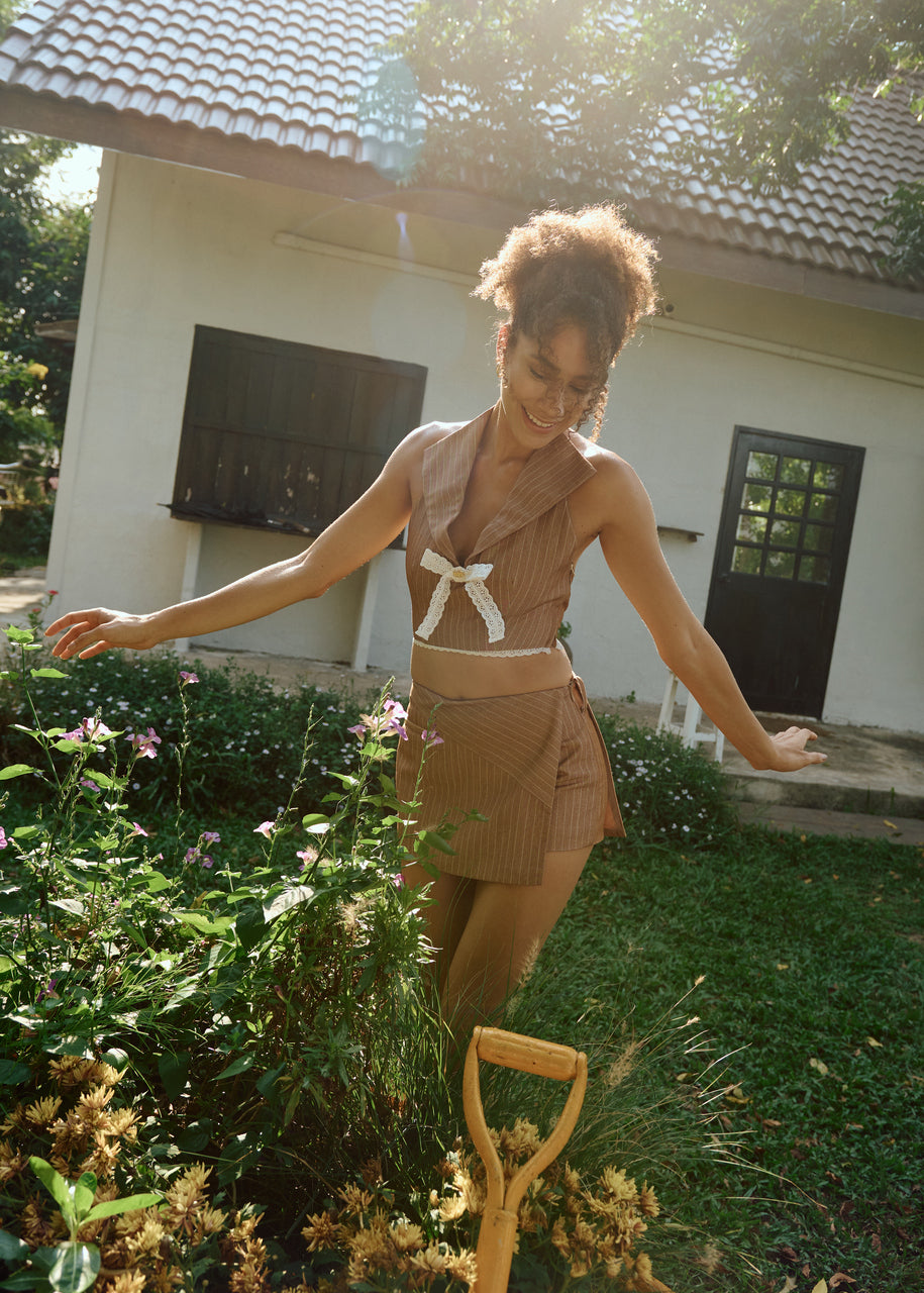 Posy low-rise skort