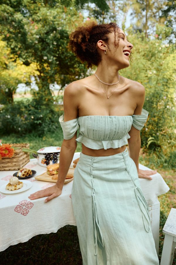 Labelle tie-back bustier