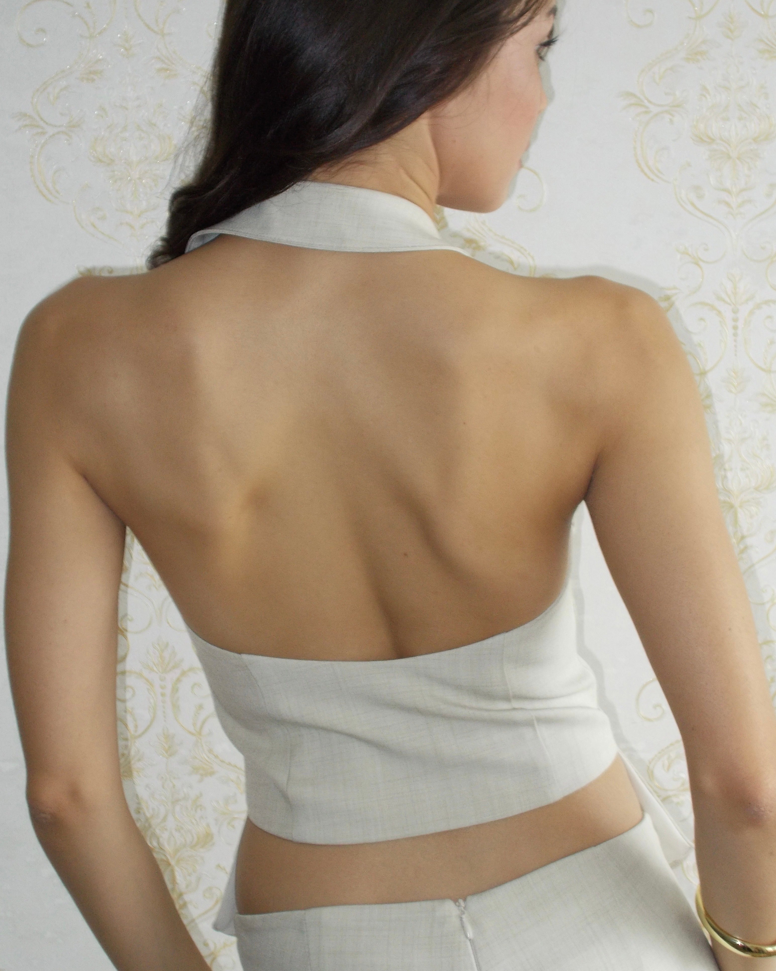 Soleil collar halter top