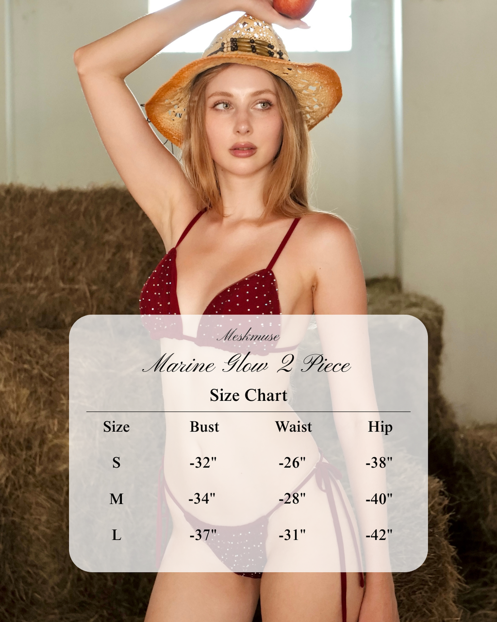 Marine glow diamond two-piece bikini