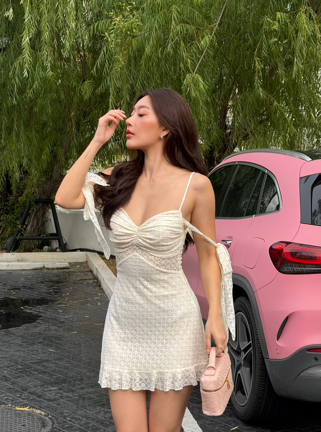 Lola lace mini dress